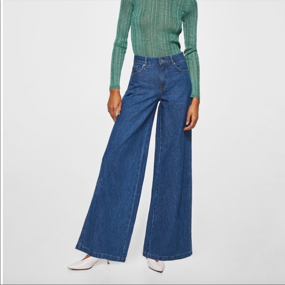 Mango Denim - Mango Wide Leg Jeans